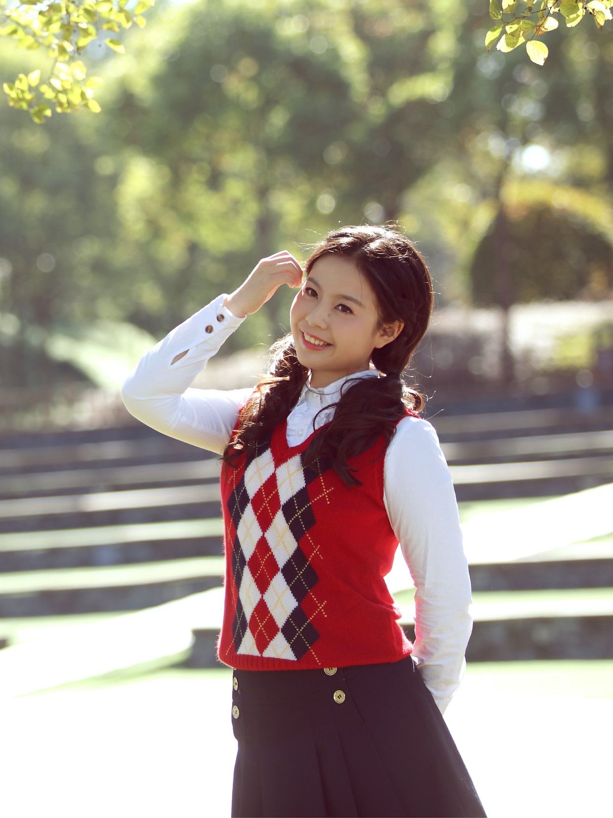Ovilia Zhang pictured at a sunny park.