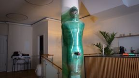 Column Mummification - Heavy and Elise Graves - Heavy is Mummified to a Column and Blows a Load in the Hotel on their German Holiday