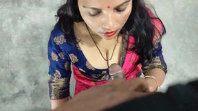 Beautiful Indian Wife Rides on Husband Cock Get Deep Throat and Fucked Hard