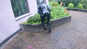 Provocative Rubber Latex Doll: Walking Outside with Multiple Vaginal Piercings, Passionately Fucking a Huge Rubber Dildo While Masked P2