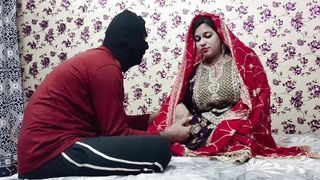 Indian Desi Sexy Bride with her Husband on Wedding Night