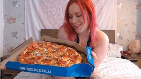 Hot Wife uses men for pizza toppings - vore + burp