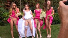 Young Newlywed Goes Lesbi With Her Young Beautiful Bridemaids