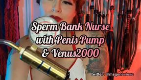 Super bank Nurse - milking machine & penis pump pov