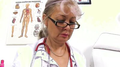 Horny mature nurse is having oral sex with that patient