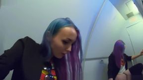 4K Jerking off my pussy in the airplane and cum Sia Siberia