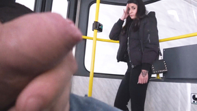 Female watches me jerking off on a tram!