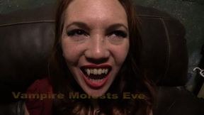 Evangeline gets turned by biting Vampire