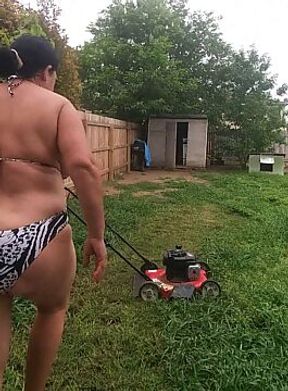 Mow the Lawn in a Sexy Swimsuit