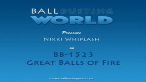Nikki Ballbusts him in the sitting room BB1523