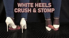 White Heels Crush and Stomp (Close Version) - TamyStarly - Bootjob, Shoejob, Ballbusting, CBT, Trample, Trampling, High Heels, Crush, Stiletto