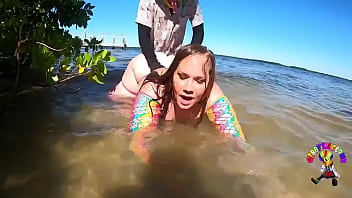 She got baptized by dick