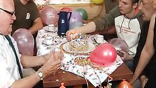 Grandpas 80th birthday gang bang party
