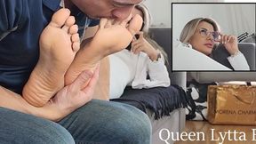 Queen Lytta Blond - Sexy Nurse Intern makes him worship her Sweaty and Smelly feet - FOOT WORSHIP - FOOT DOMINATION - BOOTS - SOLES - FOOT SMELLING - SWEATY FEET - SMELLY FEET - STINKY FEET - FEMDOM - (FOR MOBILE DEVICES)