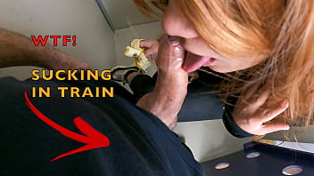 WTF Stupid Milf Sucking my Cock Inside Public Train! Best Deepthroat by unknown Horny Woman Part 2 Video