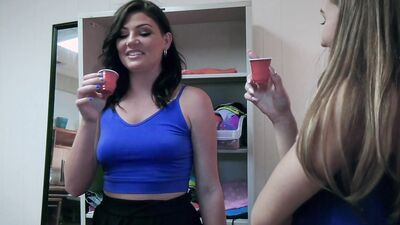 Three Hot College Girls Spend Their Parent's Money On Beer Pong And Orgy Parties - TeamSkeet