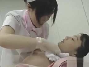 Lesbian Doctor Washes Asian Girls and Kisses