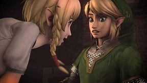 Zelda Gets Filled: Creampie Doggystyle Romp