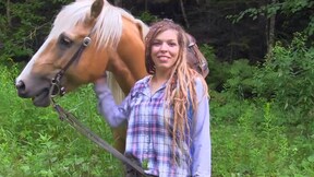 French Rastafarian is Proud of her Horse & Tats