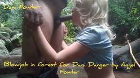 BBC Deepthroat and Cum Swallow in Forest By Real Slut Angel Fowler