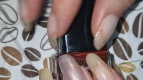 Long nails fingers and nails painting
