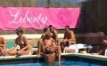 Swingers Fucking Outside At The Pool