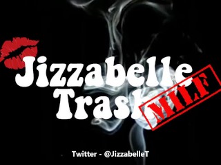 Smoking JIZZABELLE TRASH Rides Human Dildo