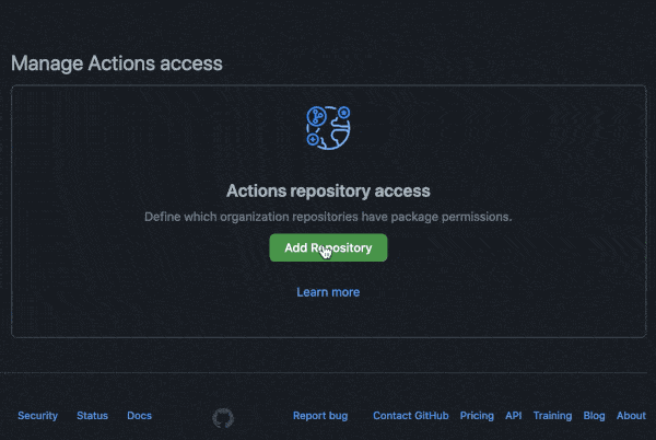Manage Actions access