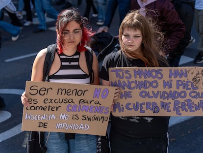 Manifestación en Barcelona durante el 8-M, Día Internacional de la Mujer.