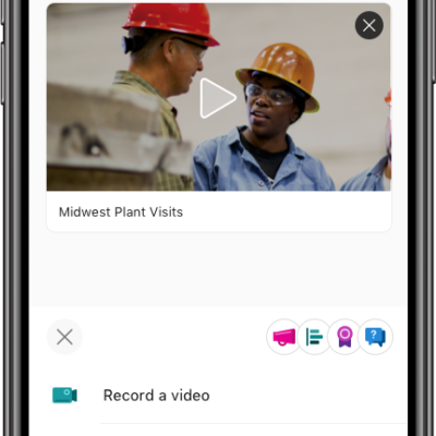 SharePoint Publisher with Video in Yammer for iOS