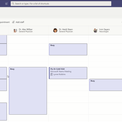Virtual Consult Calendar View