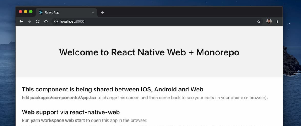react-native-web-monorepo