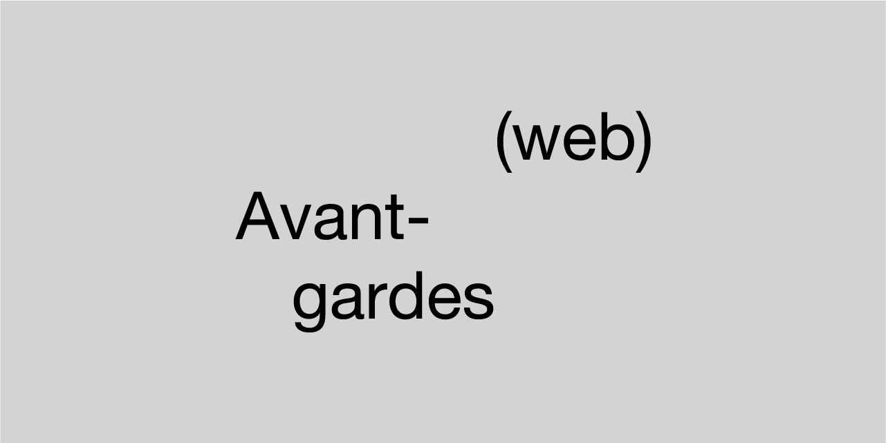 web-avant-gardes