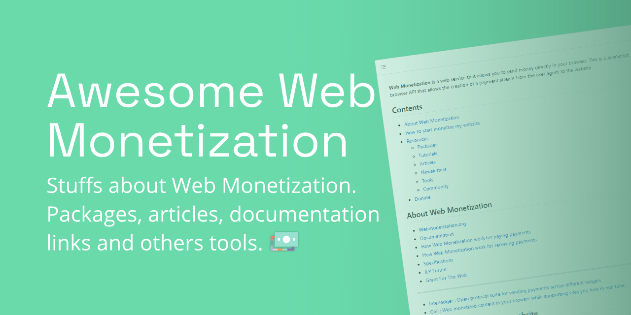awesome-web-monetization