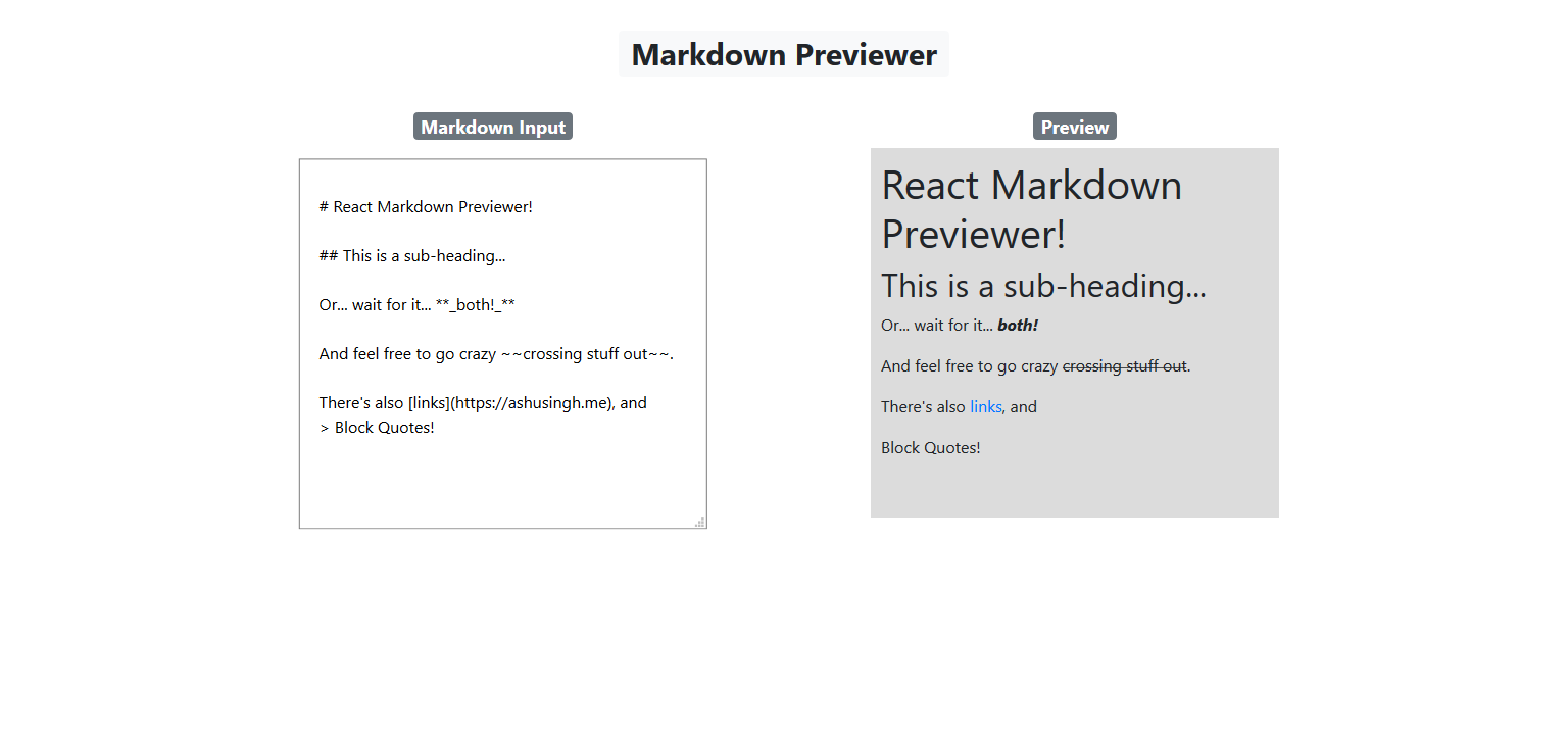 markdown-previewer