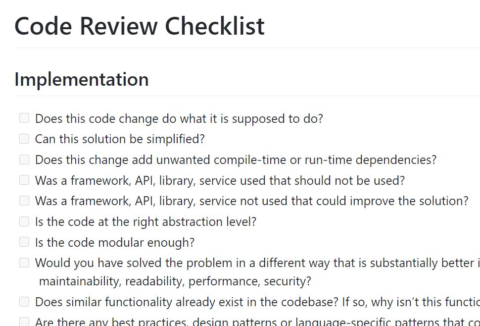 code-review-checklist