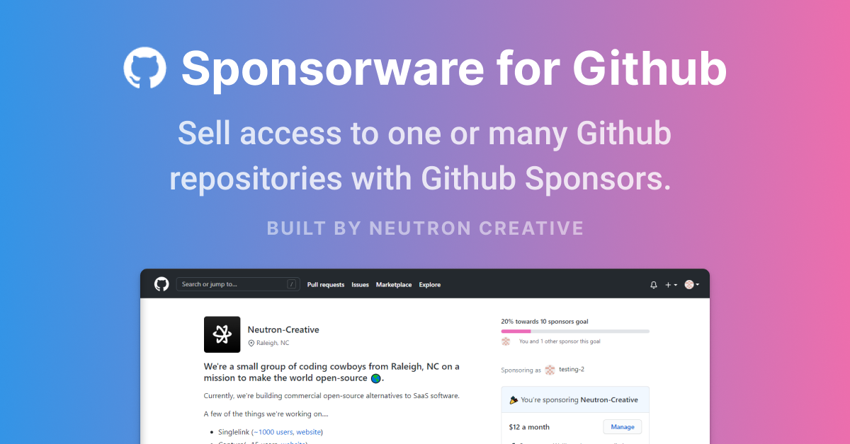 Sponsorware-Github