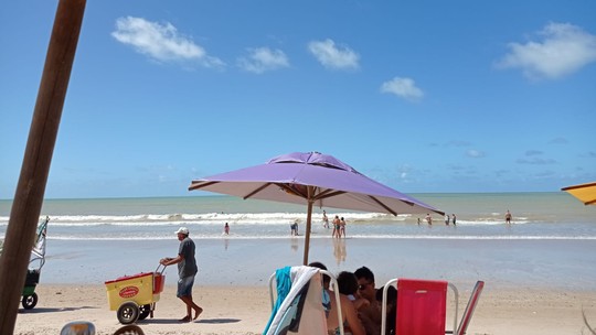 Grande João Pessoa tem apenas um trecho de praia próprio para banho nesta semana - Foto: (Krystine Carneiro/g1)