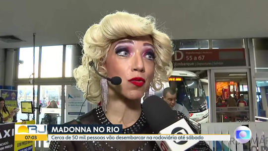 Rodoviária do Rio tem performance de cover da Madonna para receber visitantes - Programa: Bom Dia Rio 