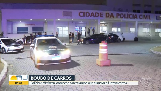 Operação mira bando que alugava carros para depois roubá-los e vendê-los - Programa: Bom Dia Rio 